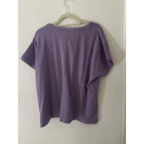 Pure Jill Seamed Slub Top Purple Size XLP - Picture 4 of 5